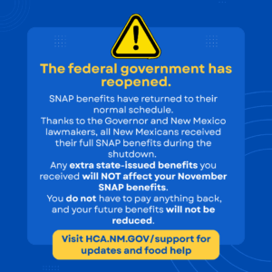 Federal SNAP Reopening Pop-up - V3.4 Los fondos federales del programa SNAP para noviembre de 2025 ya están aprobados. HCA liberará el 100% del beneficio federal SNAP correspondiente a noviembre. Si su fecha de emisión habitual es el 8 de cada mes o antes, recibirá el pago completo el 9 de noviembre. Si su fecha de emisión habitual es el 8 de cada mes o después, recibirá el pago completo en su fecha habitual. Consulte el saldo de su tarjeta en la aplicación ebtEDGEmobile.com.